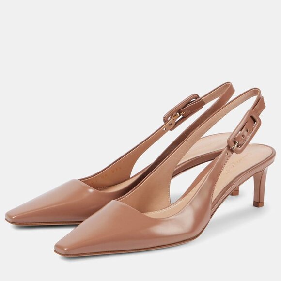 Gianvito Rossi Lindsay 55 Patent Leather Slingback Pumps – Women’s Size 6.5–7 - Picture 1 of 7